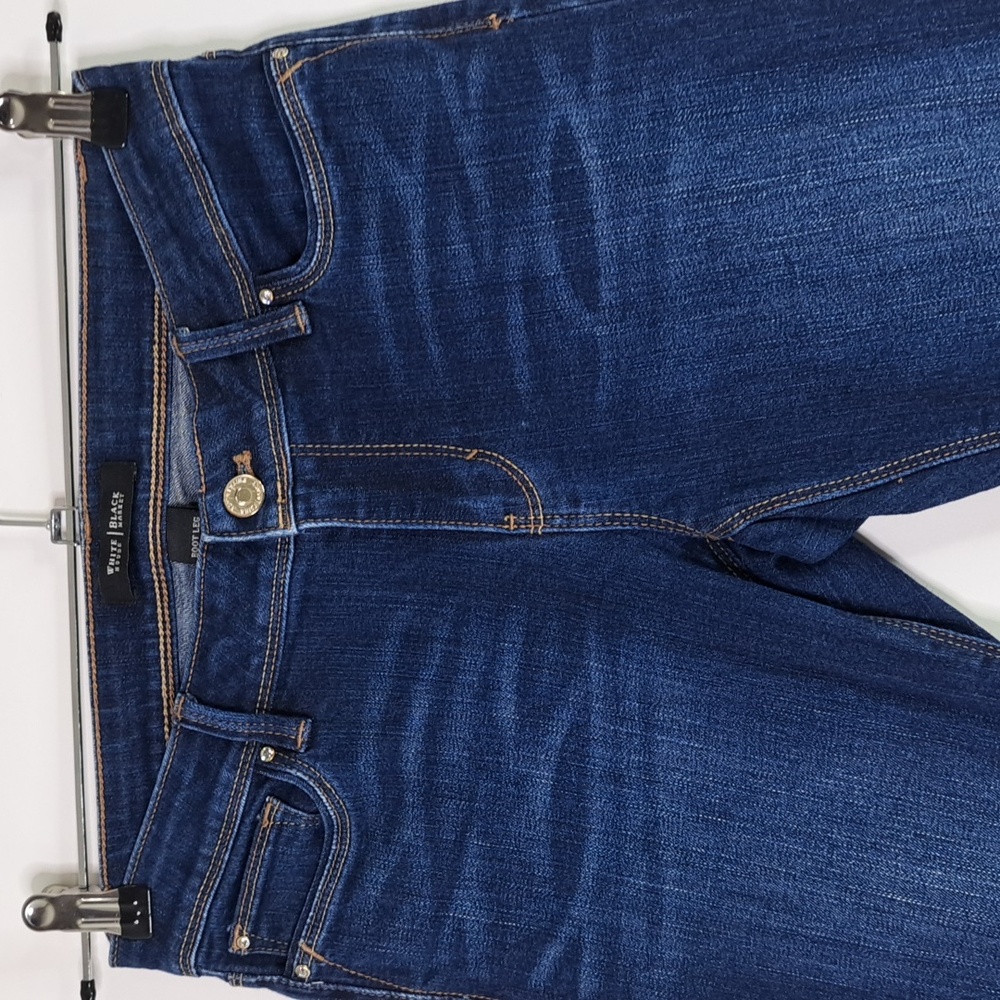 White House Black Market Boot Leg Mid-Rise Blue Jeans Size 0S - Picture 5 of 17